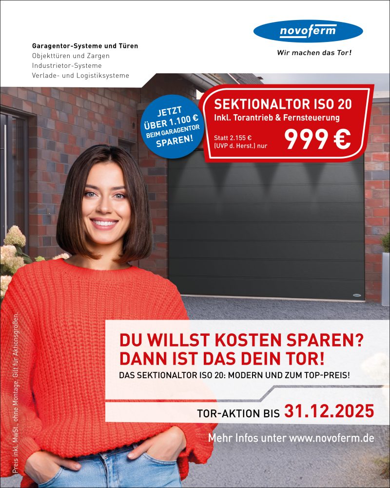Novoferm Garagen-Sektionaltor ISO 20 Aktion