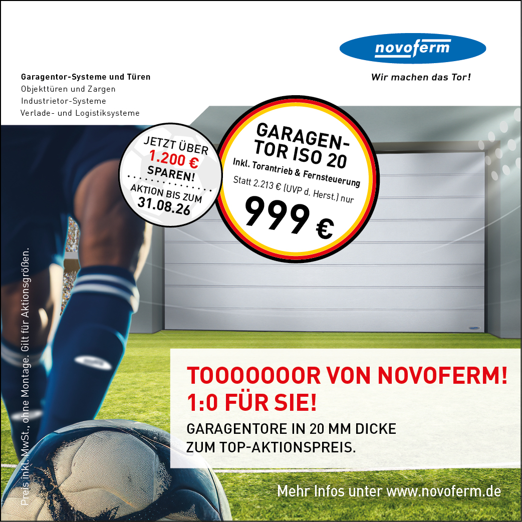 Novoferm Garagen-Sektionaltor ISO 20 Aktion