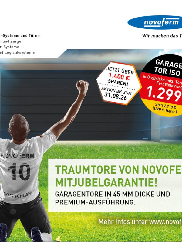 Novoferm Garagen-Sektionaltor ISO 45 - Aktion Premium-Sektionaltore